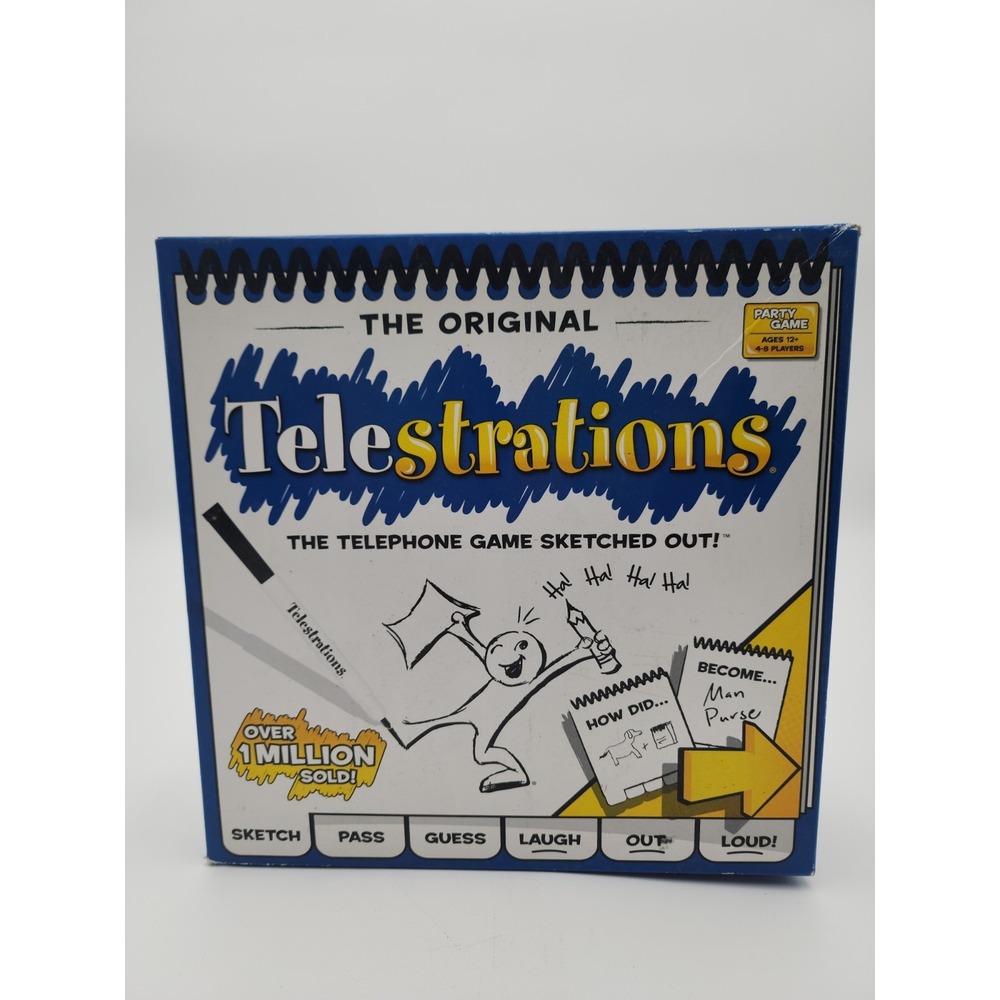 The Original Telestrations-The Telephone Game Sketched Out 4-8 Players Complete